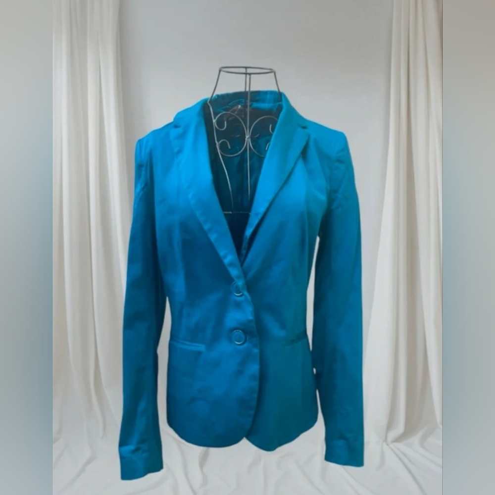 Mango Teal Women's Blazer - Picture 2 of 5